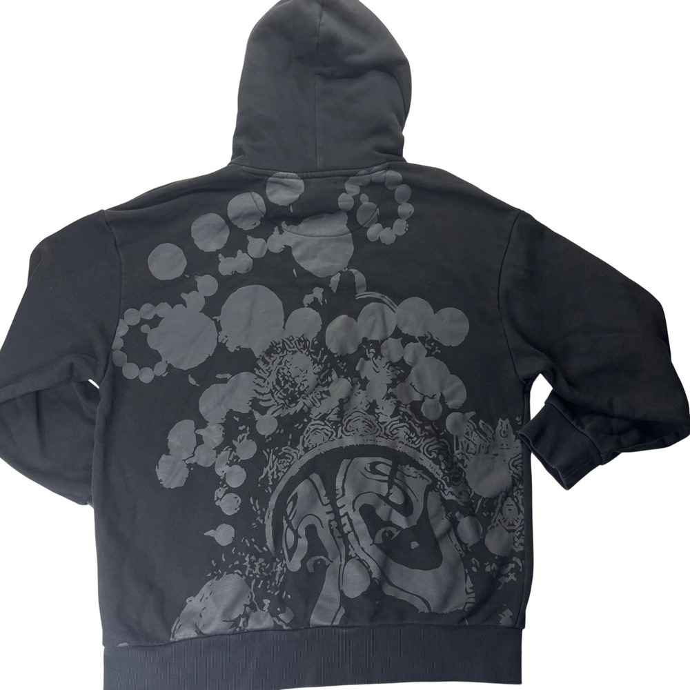 Meters/bonwe Black Graphic Pullover Hoodie Men's XL Streetwear Oversized - Picture 1 of 12